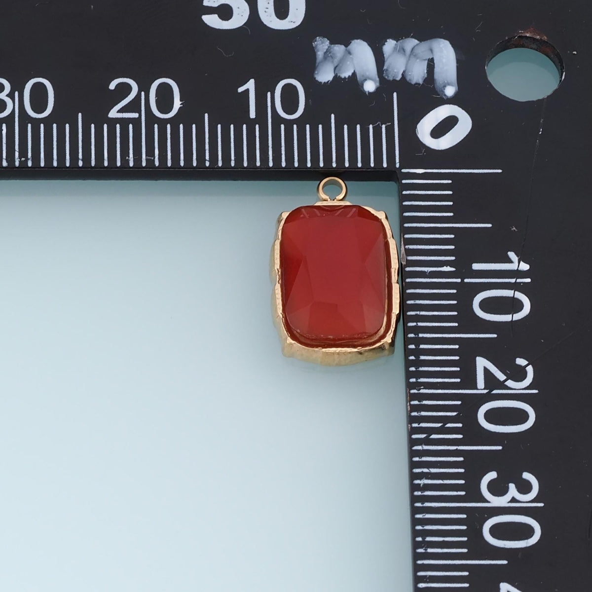 Rectangle Pendant ,14K Gold Natural Stone Charm DIY Charm for Necklace Bracelet Making