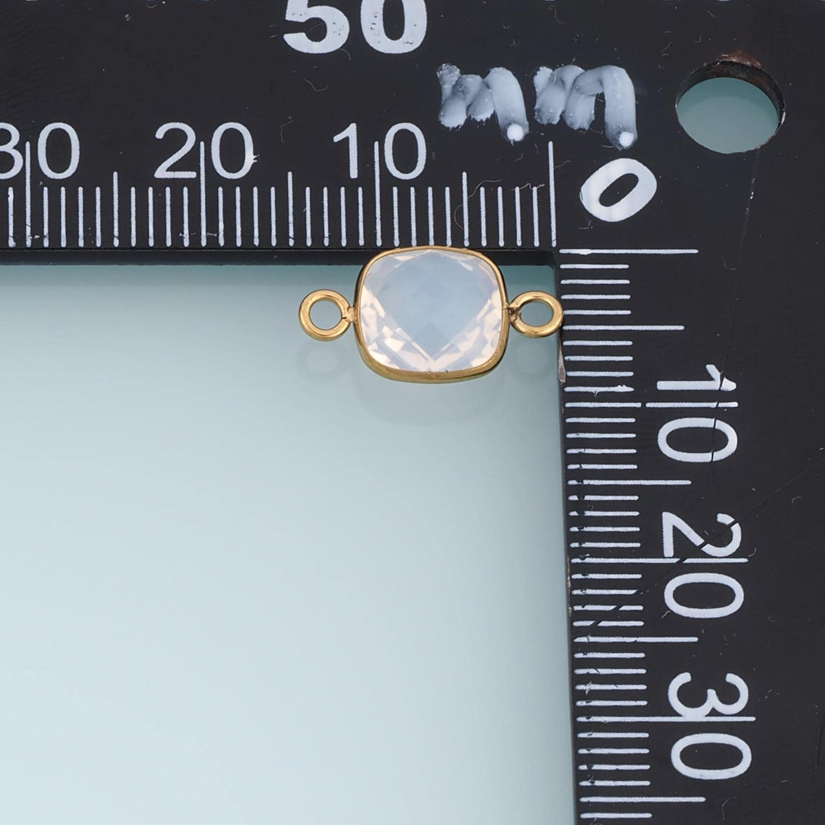 Square Connector ,14K Gold Natural Stone Connector Charm DIY Charm for Necklace Bracelet Making