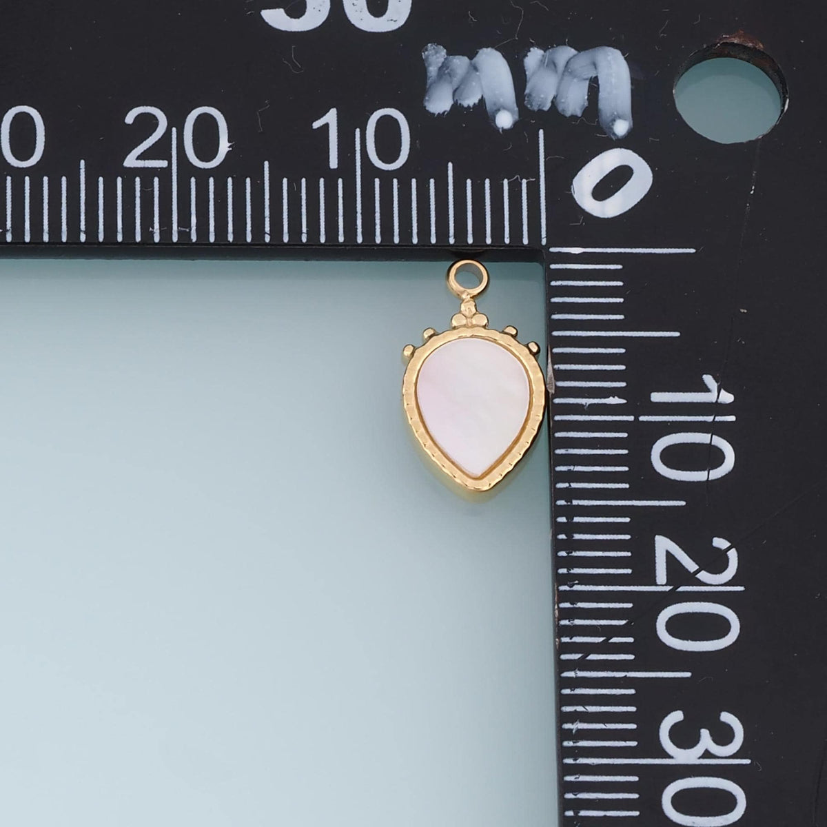 Shell Teardrop Pendant ,14K Gold Exquisite Charm DIY Charm for Necklace Bracelet Making