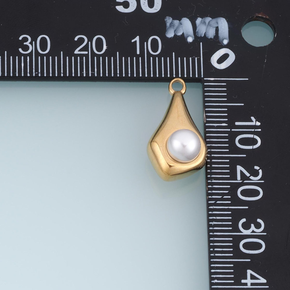 Pearl Teardrop Charm Pendant for Jewelry Making