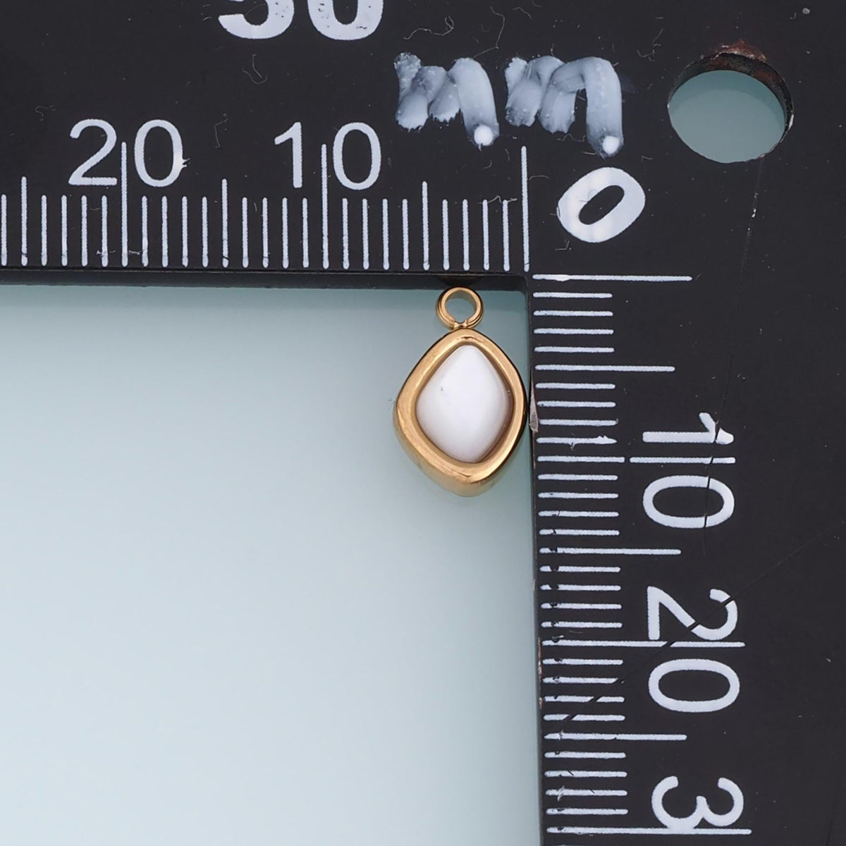 Shell Rhombus Pendant ,14K Gold Exquisite Charm DIY Charm for Necklace Bracelet Making