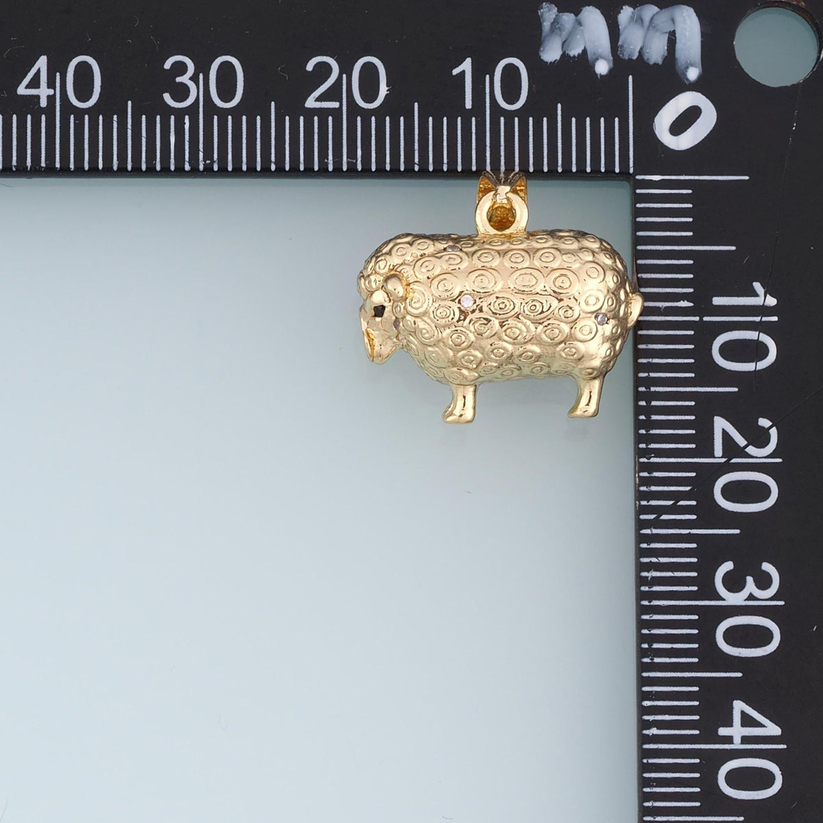 18K Gold Filled Cubic Zirconia Charm Pendant for Jewelry Making