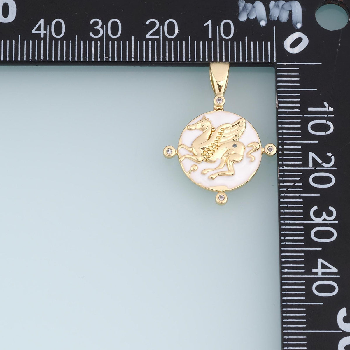 18K Gold Filled Enamel Charm Pendant for Jewelry Making