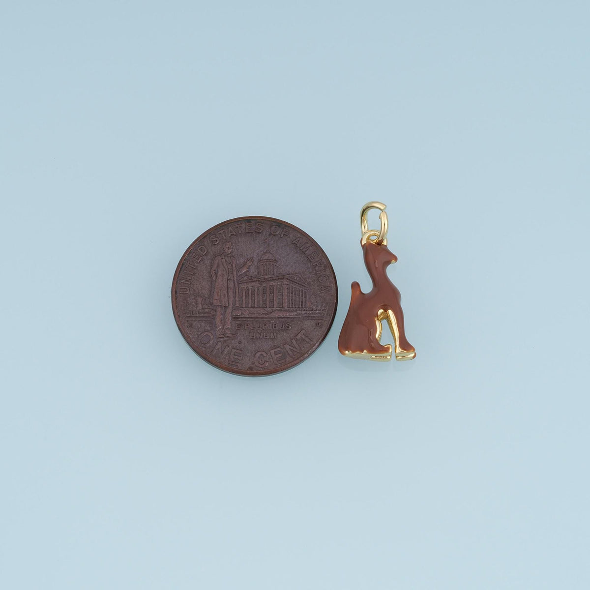 18K Gold Filled Enamel Dog Charm Pendant for Jewelry Making
