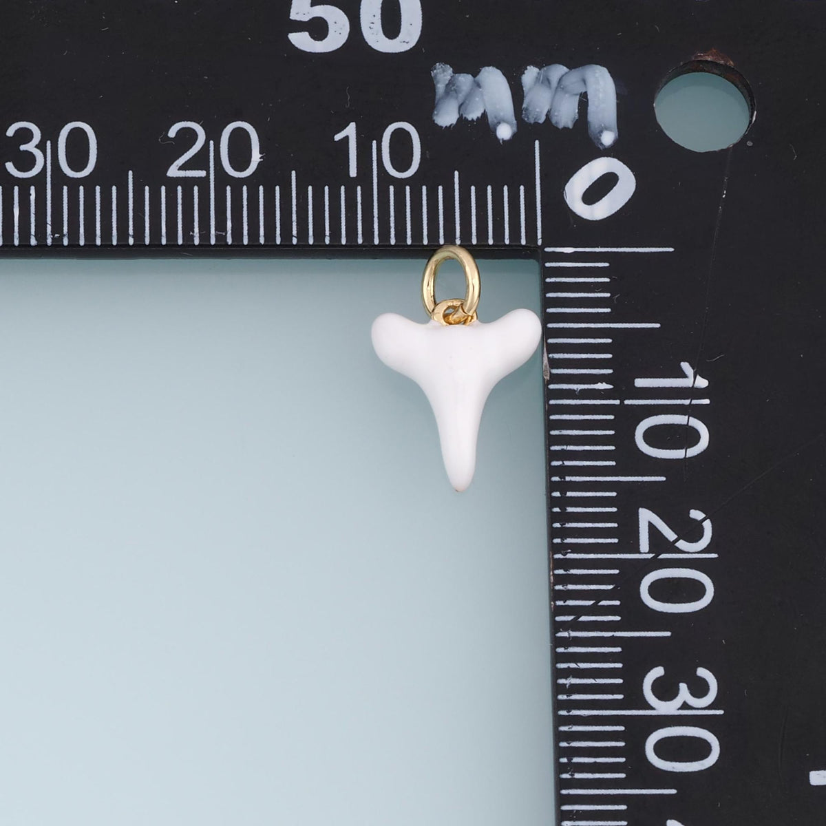 18K Gold Filled Shark Tooth Charm,Enamel Tooth Pendant,Red White Pink Black Ocean Charm,DIY Necklace Bracelet Jewelry Supply