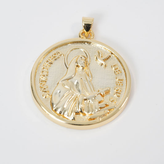 Gold Our Lady of Guadalupe Charms,18K Gold Filled virgin mary Pendant Charm Bracelet Necklace for DIY Jewelry Making Supply