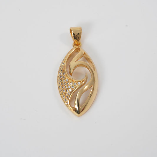 Gold Geometry Charms,18K Gold Filled Oval Pendant,geometry Charm Bracelet Necklace for DIY Jewelry Making Supply
