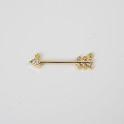 Gold Arrow Charms,18K Gold Filled Arrow Pendant,Arrow Charm Bracelet Necklace for DIY Jewelry Making Supply