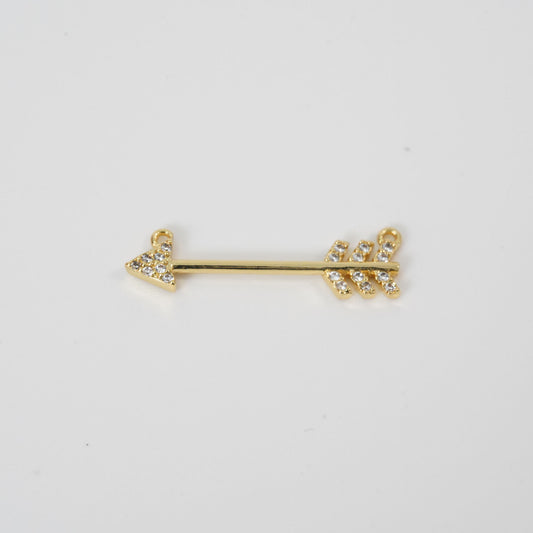 Gold Arrow Charms,18K Gold Filled Arrow Pendant,Arrow Charm Bracelet Necklace for DIY Jewelry Making Supply
