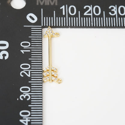 Gold Arrow Charms,18K Gold Filled Arrow Pendant,Arrow Charm Bracelet Necklace for DIY Jewelry Making Supply