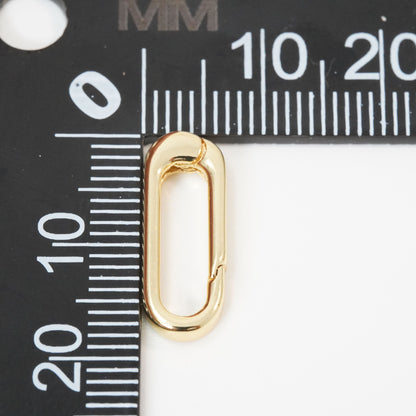 18K Gold Filled Oval Carabiner Clasp,Buckle Clasp,Carabiner Push Clasp,Turnbuckle,for DIY Jewelry