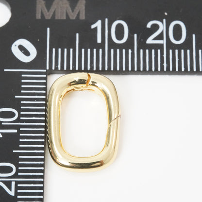 18K Gold Filled Oval Carabiner Clasp,Buckle Clasp,Carabiner Push Clasp,Turnbuckle,for DIY Jewelry