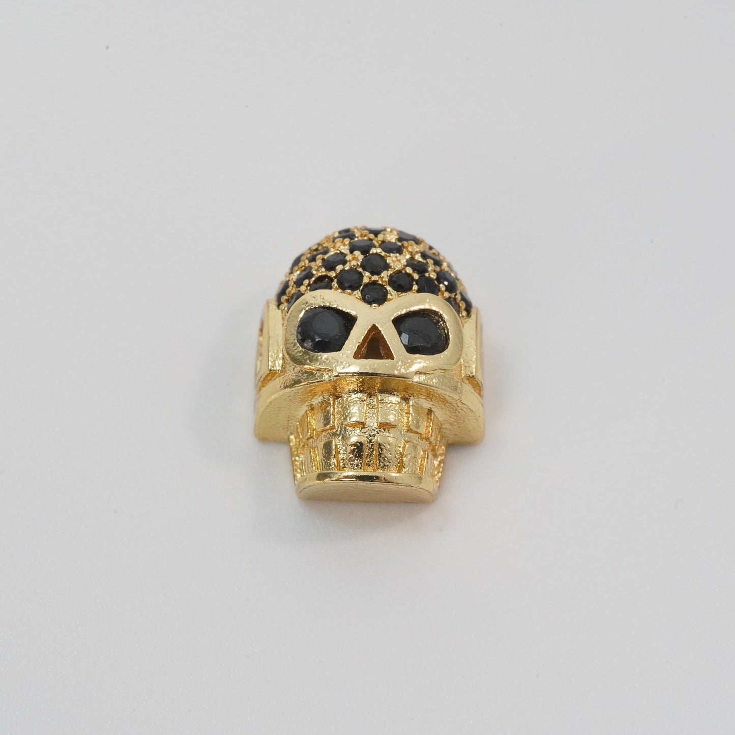 Gold Skull Head Beads Charms,18K Gold Filled Skull spacer beads Bracelet Necklace for DIY Jewelry Making Supply