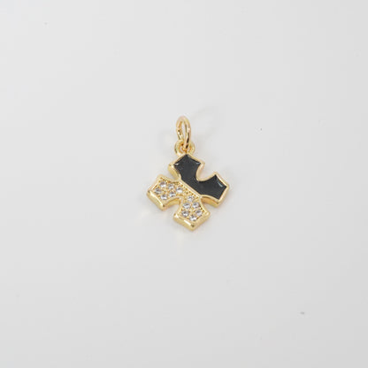 Gold Cross Charms,18K Gold Filled Enamel Cross Pendant,Cross Charm Bracelet Necklace for DIY Jewelry Making Supply