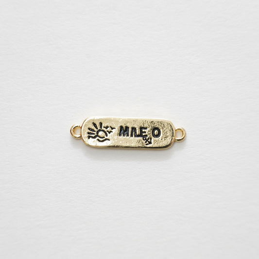 Gold Bar Connector Charms,18K Gold Filled Bar Pendant,Rectangle Charm Bracelet Necklace for DIY Jewelry Making Supply