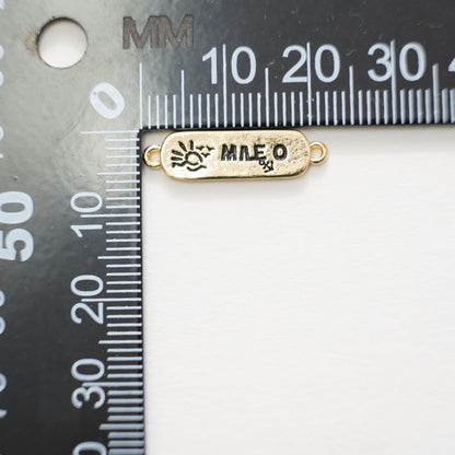 Gold Bar Connector Charms,18K Gold Filled Bar Pendant,Rectangle Charm Bracelet Necklace for DIY Jewelry Making Supply