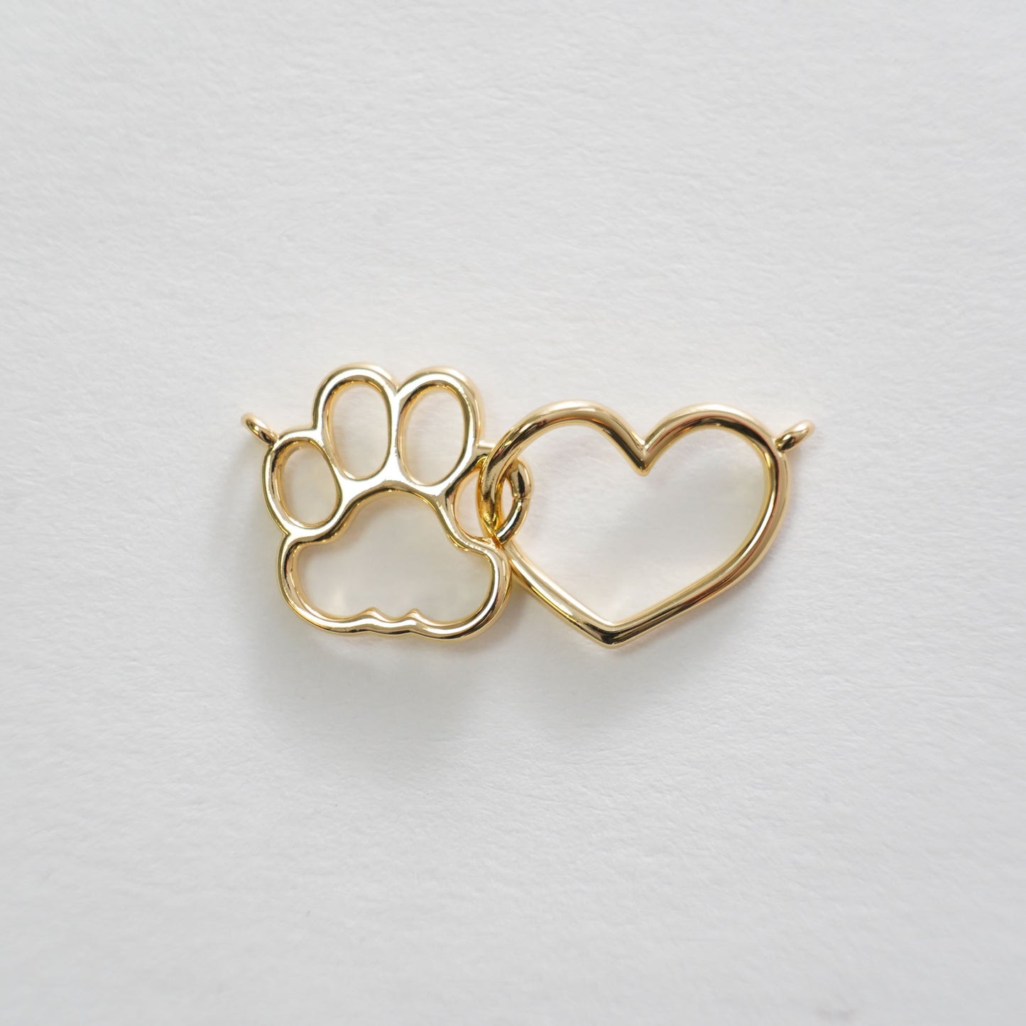 Gold Paw Charms,18K Gold Filled Cat Paw Pendant,Dog Paw Charm Bracelet Necklace for DIY Jewelry Making Supply