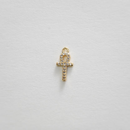 Gold Cross Charms,18K Gold Filled Cross Pendant,Silver Religious Charm Bracelet Necklace for DIY Jewelry Making Supply