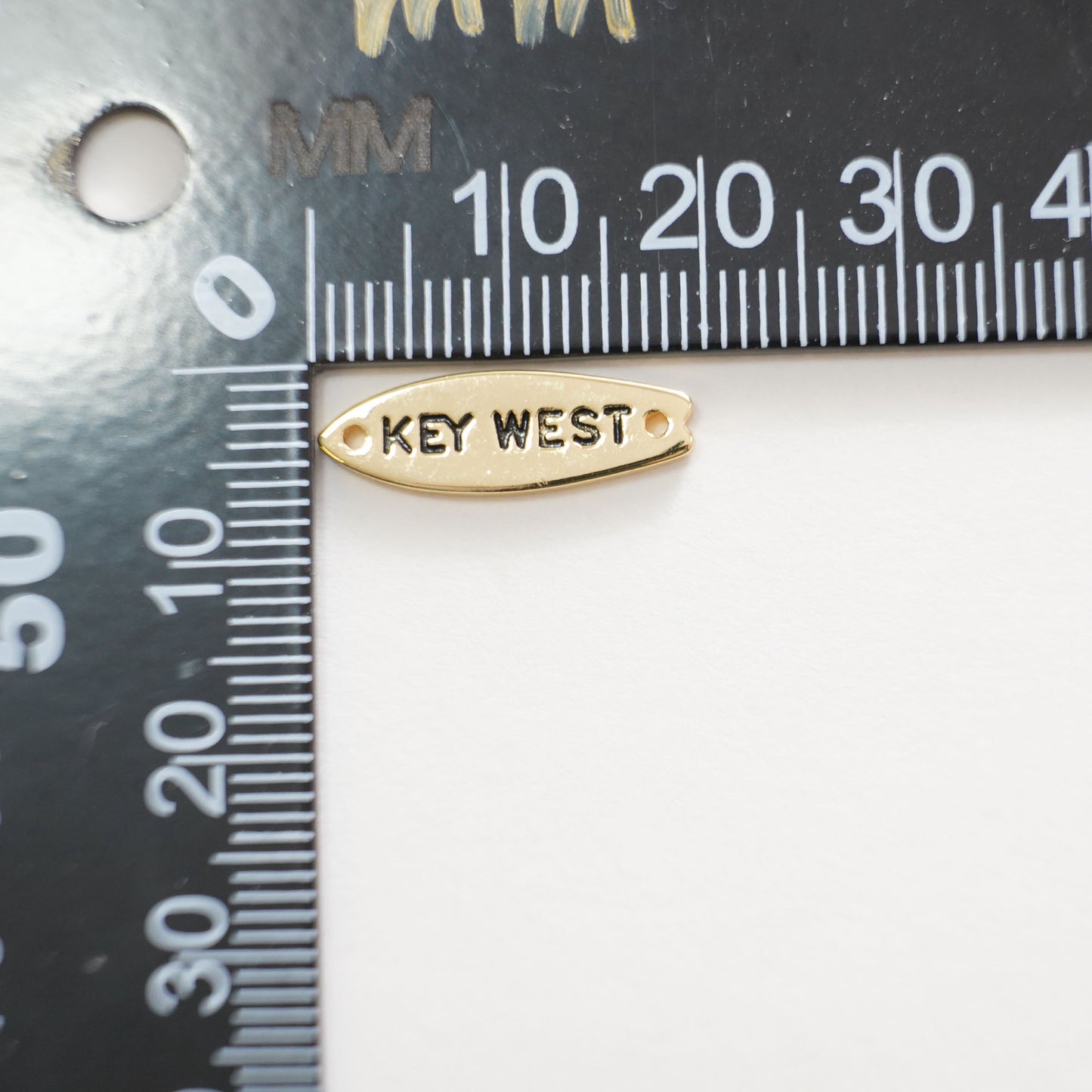 Gold Key West Connector Charms,18K Gold Filled Key West Pendant,Key West Charm Bracelet Necklace for DIY Jewelry Making Supply