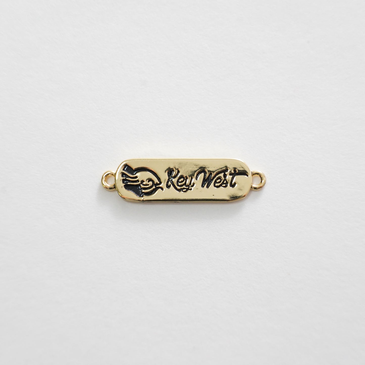 Gold Key West Connector Charms,18K Gold Filled Key West Pendant,Key West Charm Bracelet Necklace for DIY Jewelry Making Supply