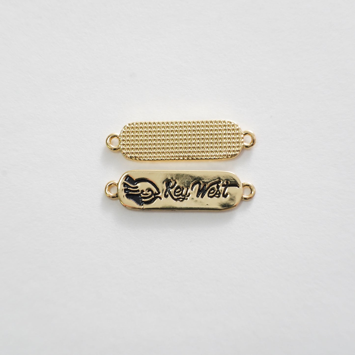 Gold Key West Connector Charms,18K Gold Filled Key West Pendant,Key West Charm Bracelet Necklace for DIY Jewelry Making Supply