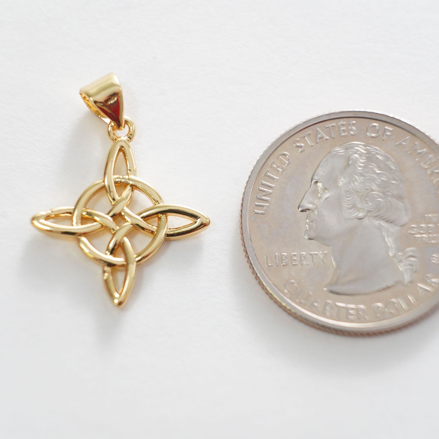 Gold Celtic Knot Charms,18K Gold Filled Celtic Knot Pendant,Celtic Knot Charm Bracelet Necklace for DIY Jewelry Making Supply