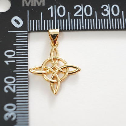 Gold Celtic Knot Charms,18K Gold Filled Celtic Knot Pendant,Celtic Knot Charm Bracelet Necklace for DIY Jewelry Making Supply