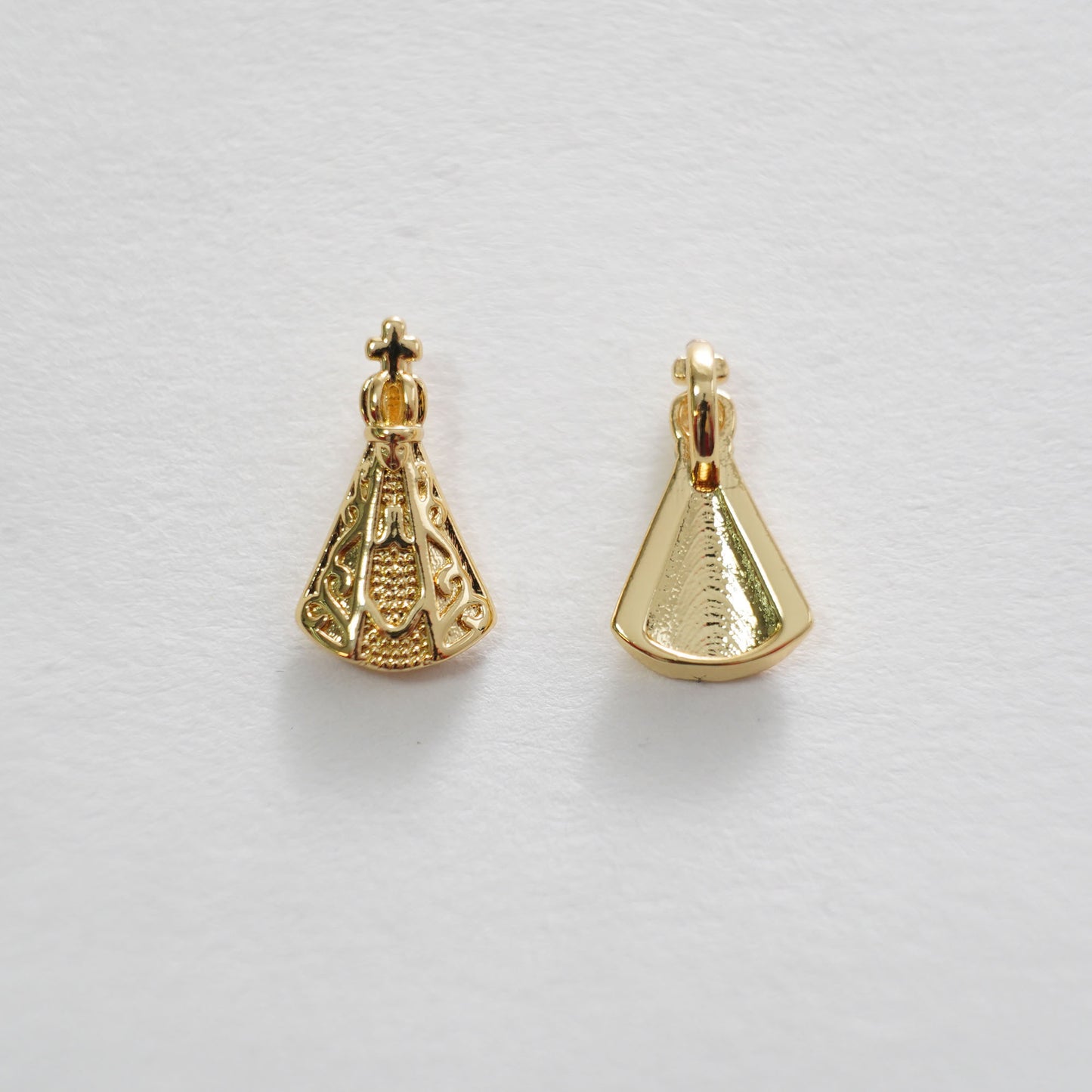Gold crown Charms,18K Gold Filled crown Pendant,crown Charm Bracelet Necklace for DIY Jewelry Making Supply
