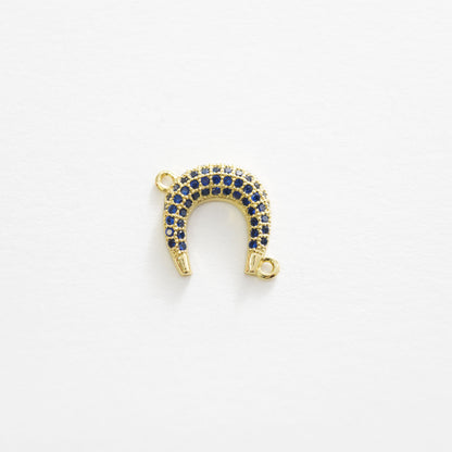 Gold Moon Connector Charms,18K Gold Filled Crescent Pendant,Horns Charm Bracelet Necklace for DIY Jewelry Making Supply