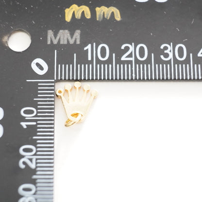 Gold crown Charms,18K Gold Filled crown Pendant,crown Charm Bracelet Necklace for DIY Jewelry Making Supply