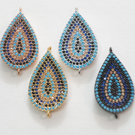 Gold Teardrop Charms,18K Gold Filled Teardrop Pendant,Teardrop Charm Bracelet Necklace for DIY Jewelry Making Supply
