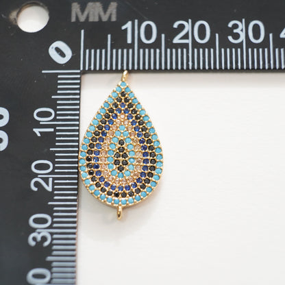 Gold Teardrop Charms,18K Gold Filled Teardrop Pendant,Teardrop Charm Bracelet Necklace for DIY Jewelry Making Supply