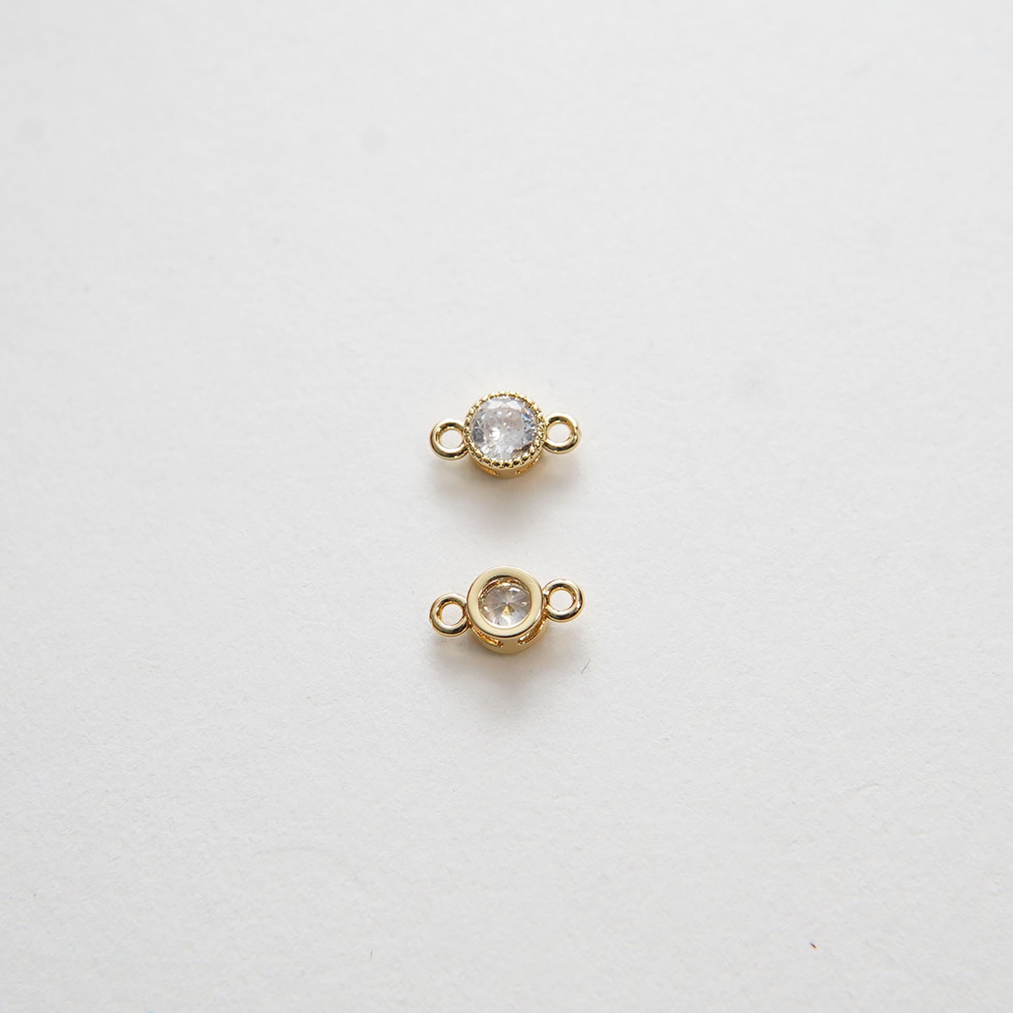 Gold Round Connector Charms,18K Gold Filled Round Pendant,Round Charm Bracelet Necklace for DIY Jewelry Making Supply