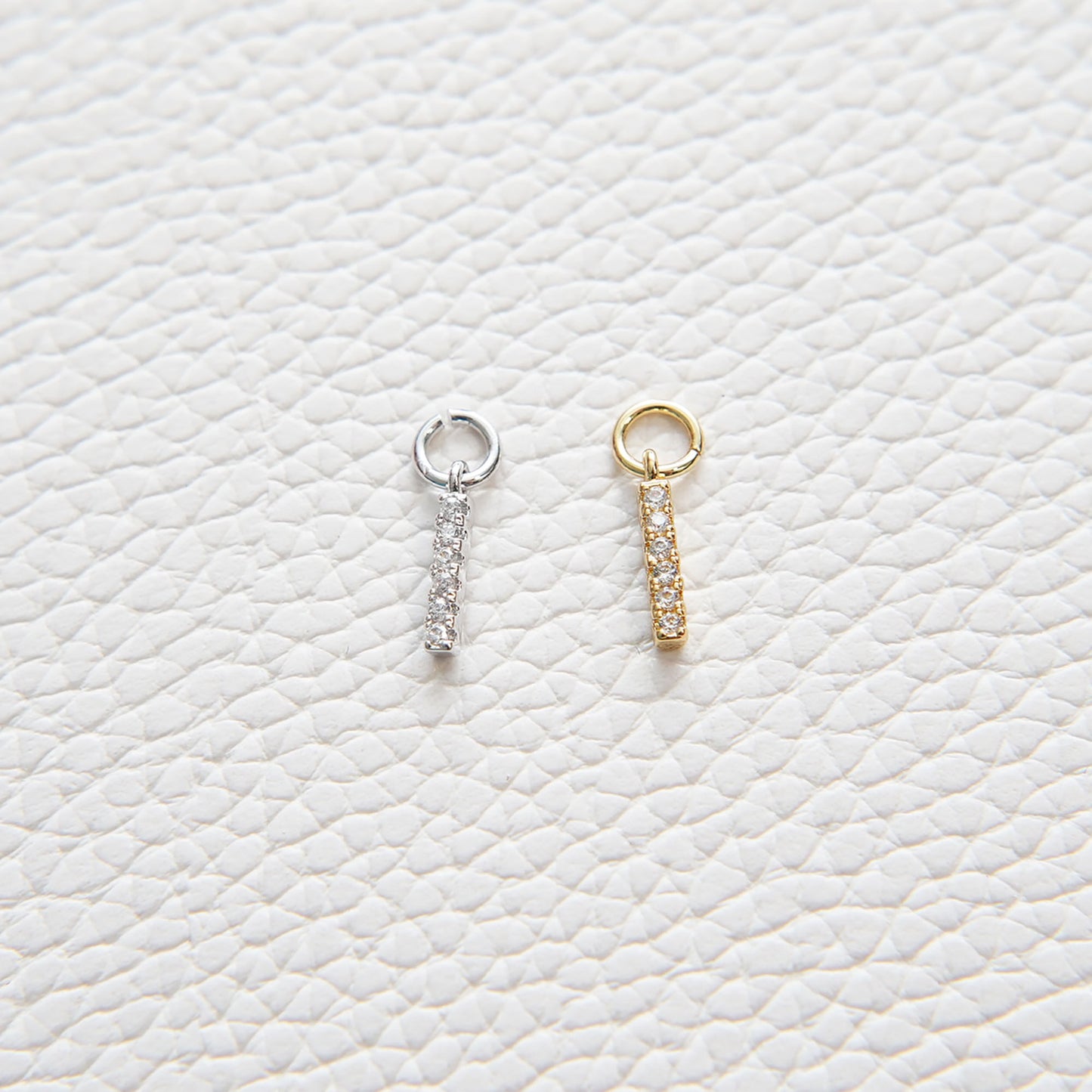 Gold Strip Charms,18K Gold Filled Bar Pendant,Geometry Silver Bar Charm Bracelet Necklace for DIY Jewelry Making Supply