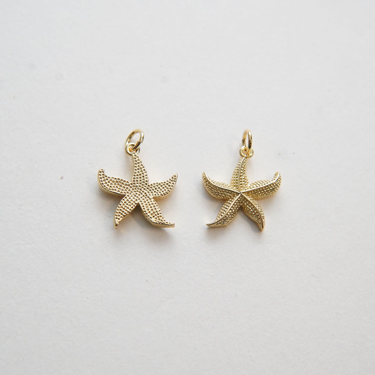 Gold Starfish Charms,18K Gold Filled Sea star Pendant,Starfish Charm Bracelet Necklace for DIY Jewelry Making Supply