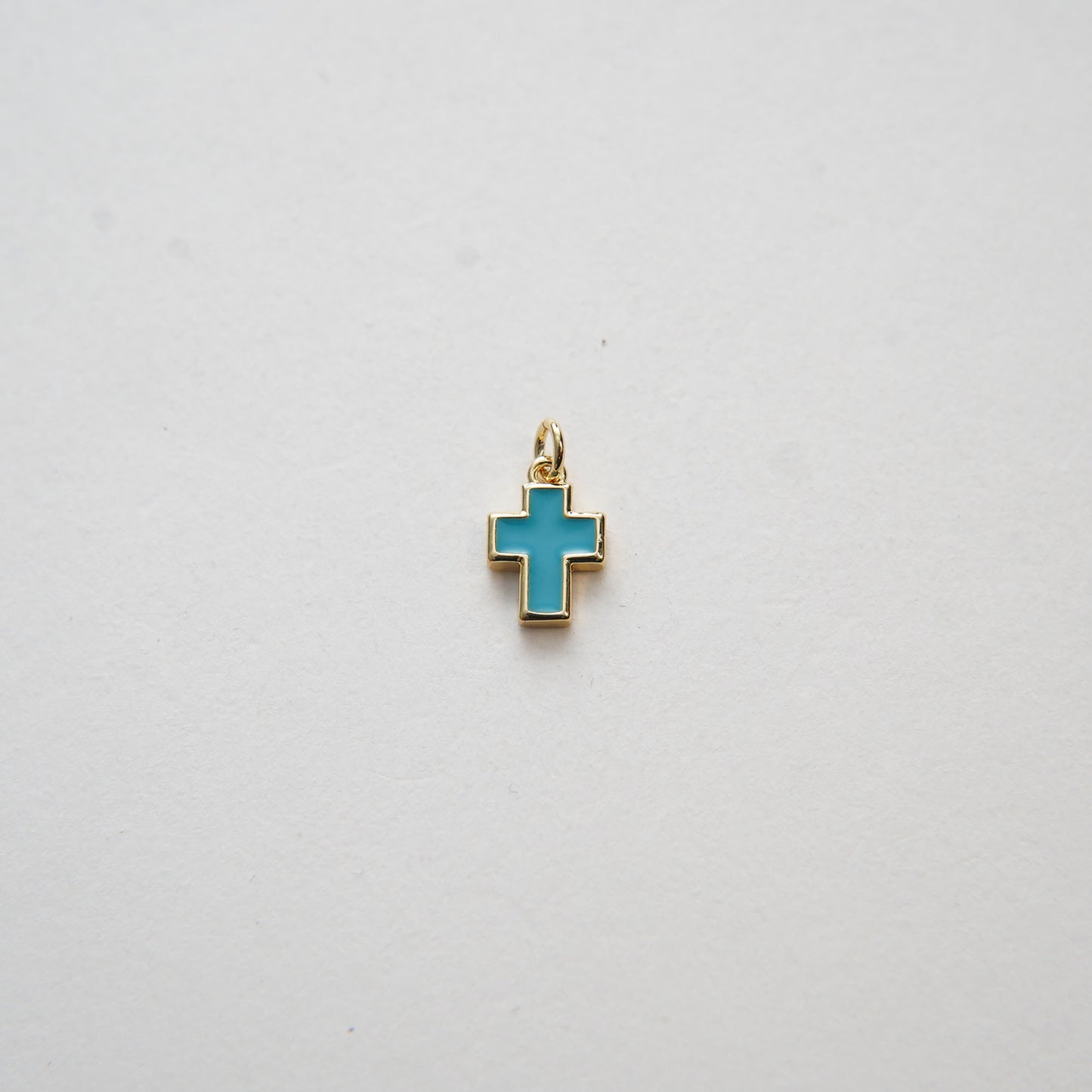 Gold Cross Charms,18K Gold Filled Enamel Cross Pendant,Cross Charm Bracelet Necklace for DIY Jewelry Making Supply