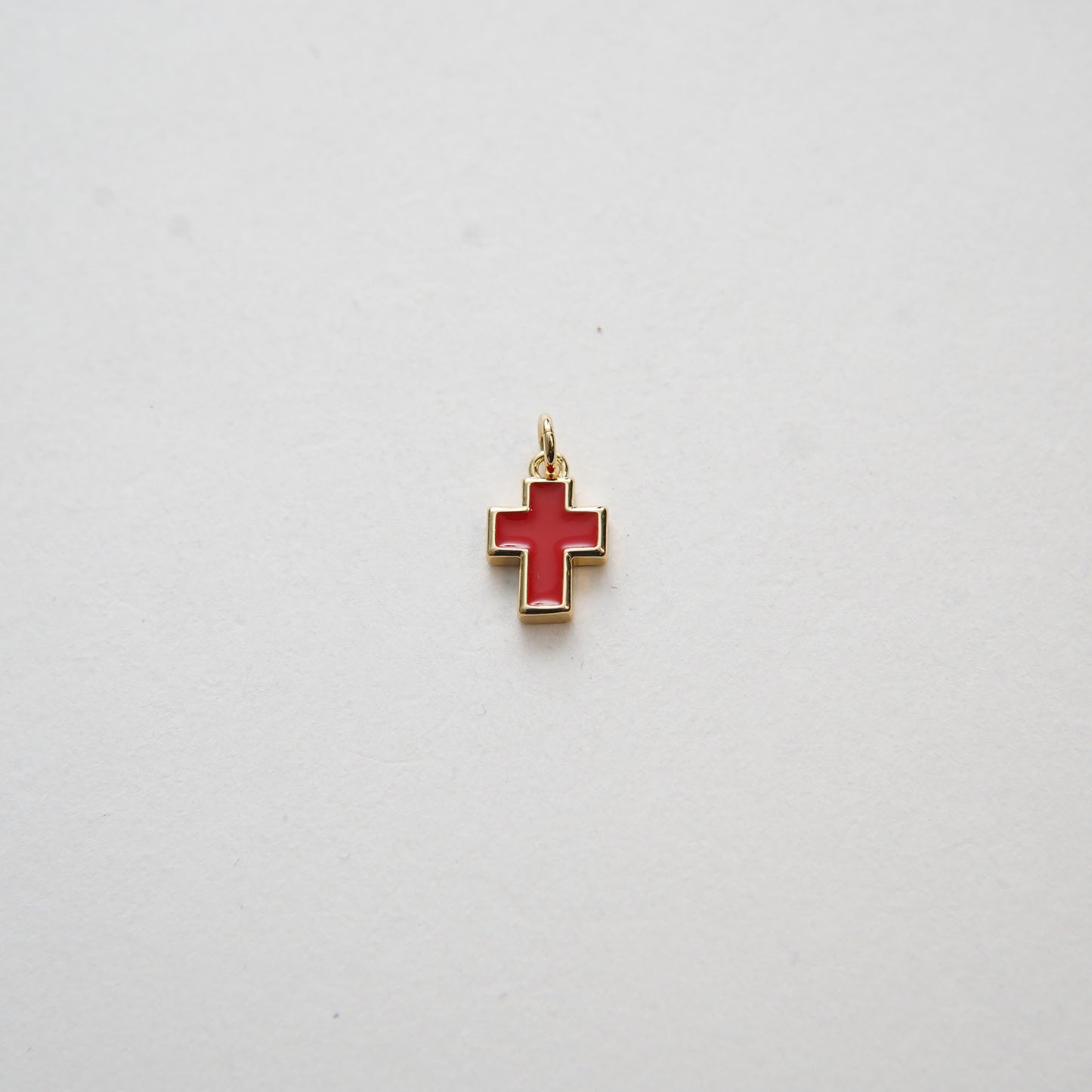 Gold Cross Charms,18K Gold Filled Enamel Cross Pendant,Cross Charm Bracelet Necklace for DIY Jewelry Making Supply