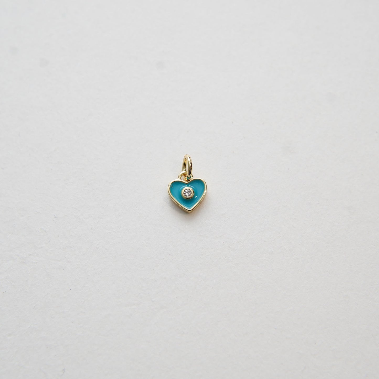 Gold Tiny Heart Charms,18K Gold Filled Heart Pendant,Enamel Heart Charm Bracelet Necklace for DIY Jewelry Making Supply