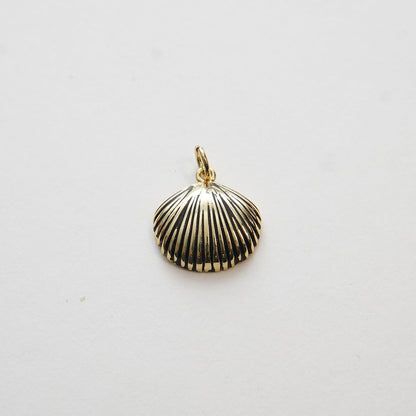 Gold Shell Charms,18K Gold Filled Conch Shell Pendant,Conch Shell Charm Bracelet Necklace for DIY Jewelry Making Supply