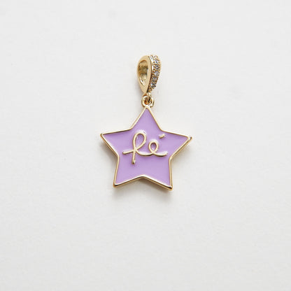 Gold Star Charms,18K Gold Filled Enamel Star Pendant,Star Charm Bracelet Necklace for DIY Jewelry Making Supply