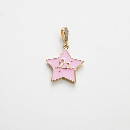 Gold Star Charms,18K Gold Filled Enamel Star Pendant,Star Charm Bracelet Necklace for DIY Jewelry Making Supply