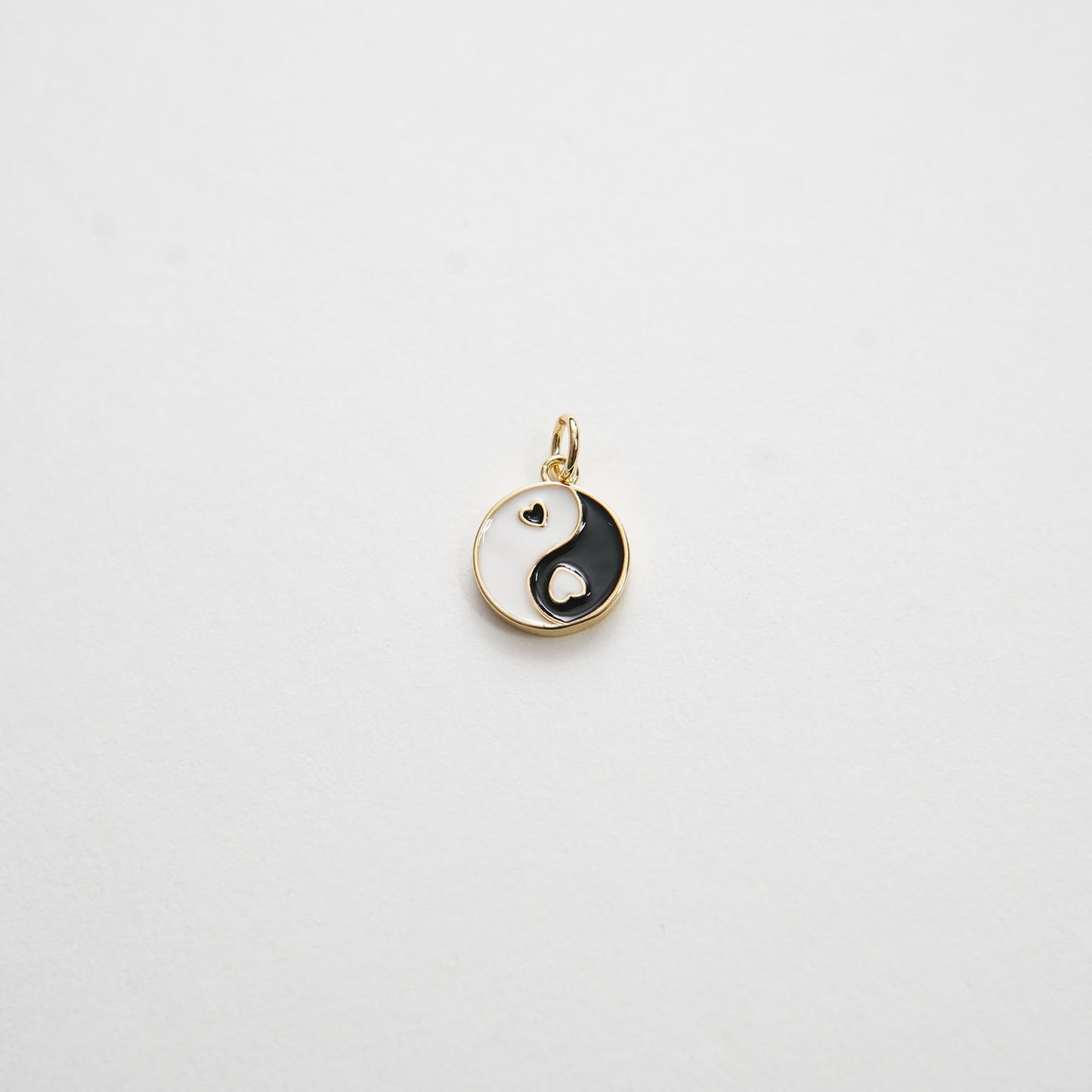 Gold Yin Yang Charms,18K Gold Filled Round Pendant,Enamel Yin Yang Charm Bracelet Necklace for DIY Jewelry Making Supply