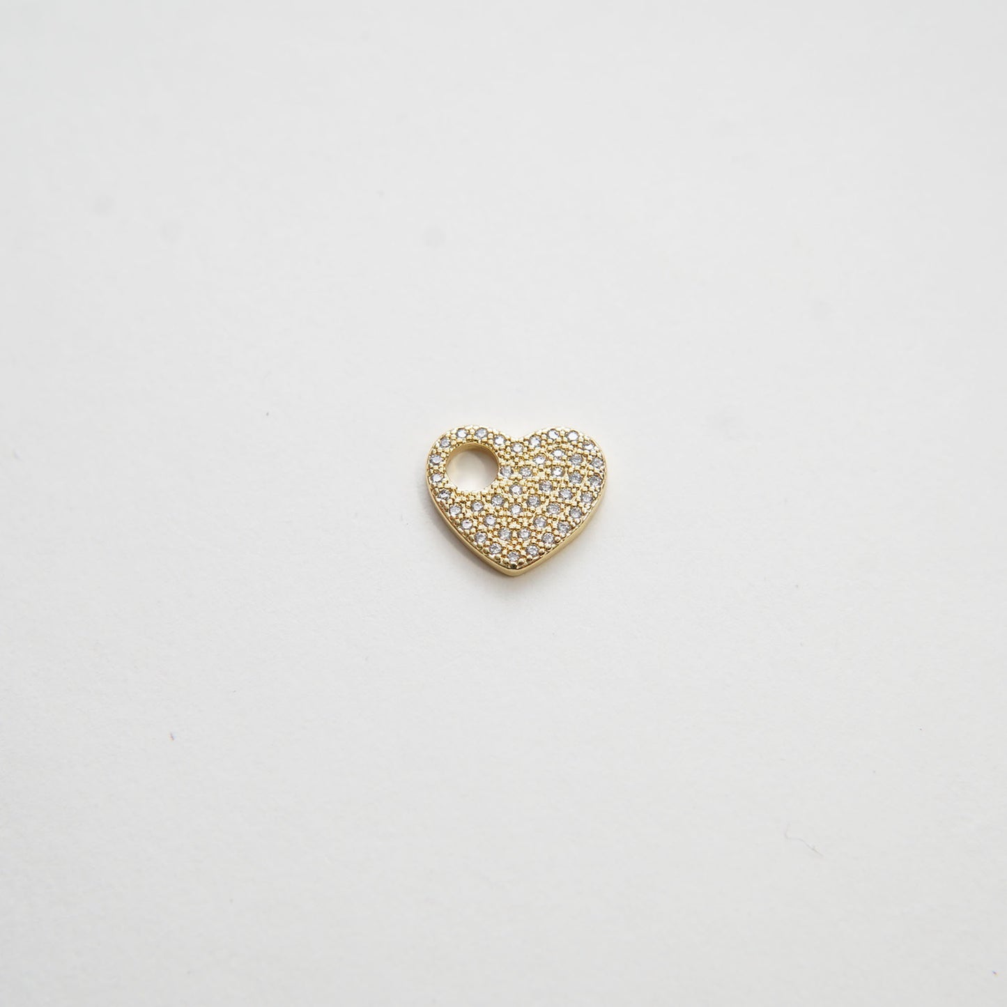 Gold Heart Charms,18K Gold Filled Heart Pendant,Heart Charm Bracelet Necklace for DIY Jewelry Making Supply