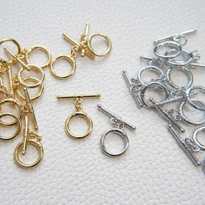 18K Gold Toggle Clasp, Gold OT Clasp Fancy Design OT Clasp Bulk Supply for Bracelet Necklace Component