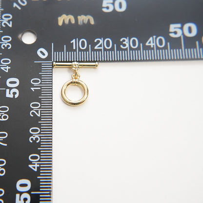 18K Gold Toggle Clasp, Gold OT Clasp Fancy Design OT Clasp Bulk Supply for Bracelet Necklace Component