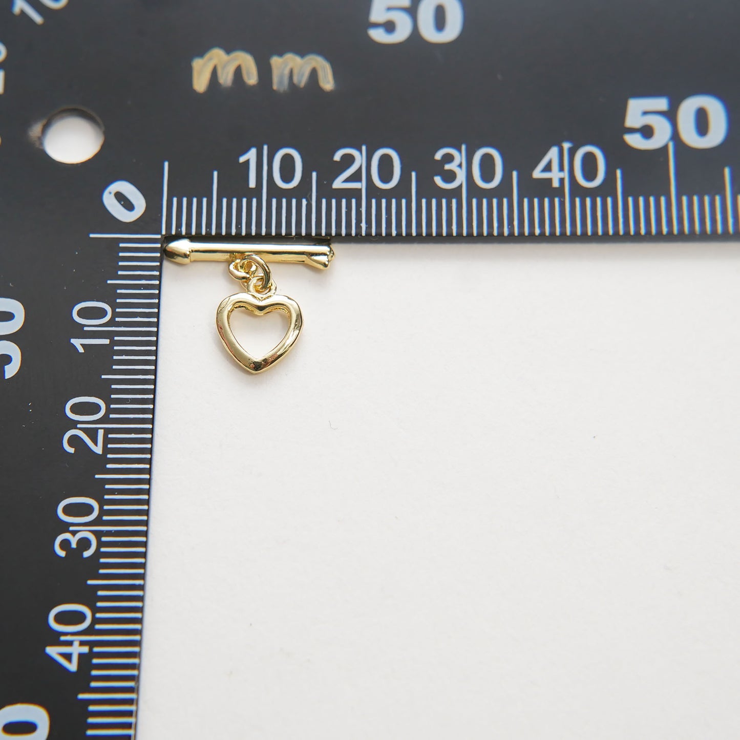 18K Gold Heart Toggle Clasp, Gold OT Clasp Fancy Design OT Clasp Bulk Supply for Bracelet Necklace Component