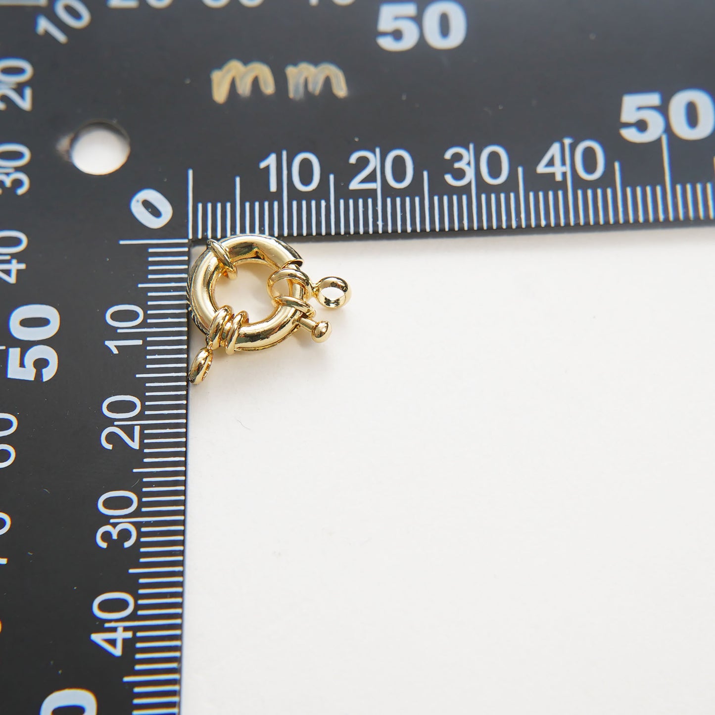 24K Gold Filled Sailor Clasp, Two Clasps Large Spring Ring Include Loops for Necklace Bracelet Finding