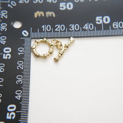 18K Gold Toggle Clasp, Gold OT Clasp Fancy Design OT Clasp Bulk Supply for Bracelet Necklace Component