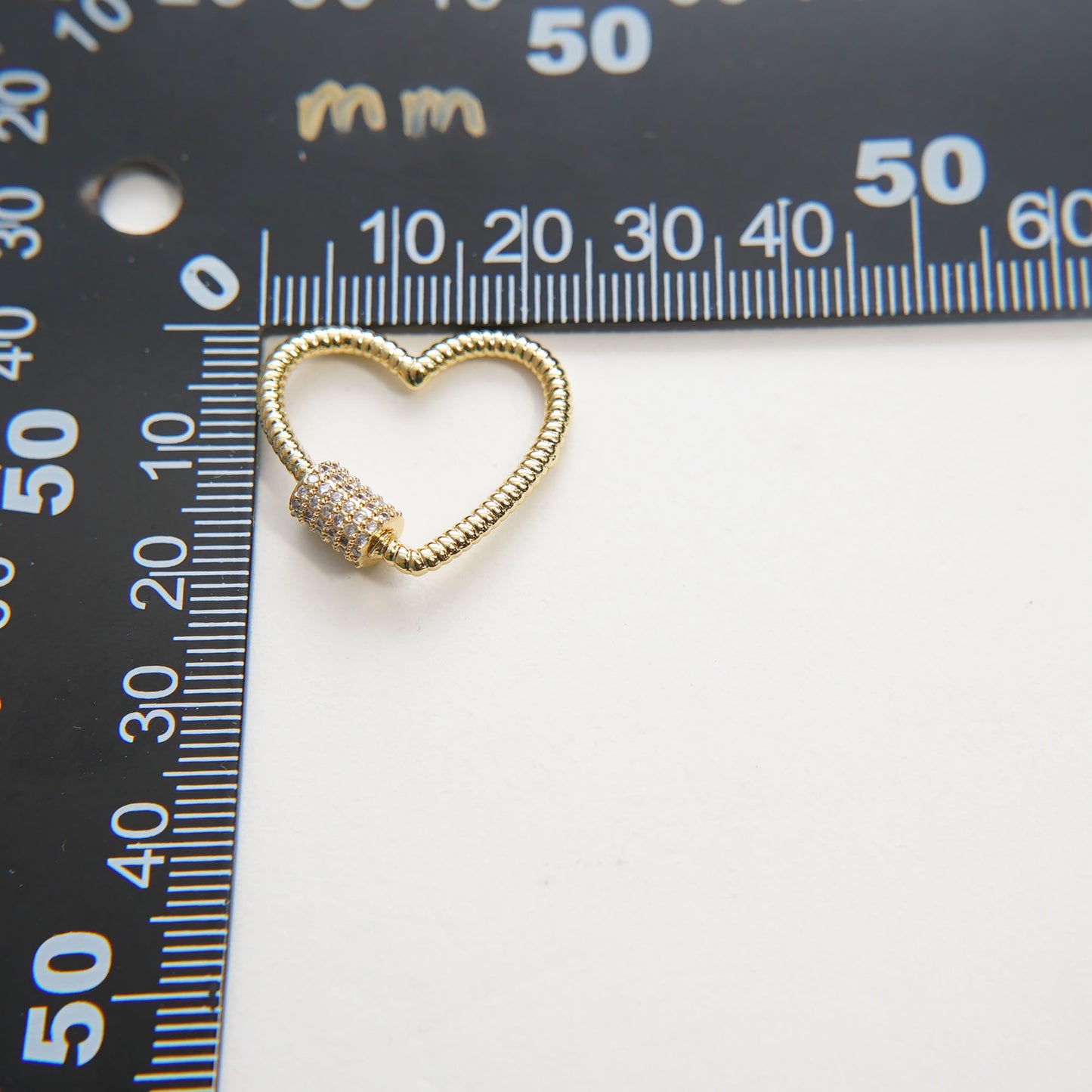 18K Gold Filled Heart Carabiner Clasp,Buckle Clasp,Carabiner Screw Clasp,Turnbuckle,for DIY Jewelry