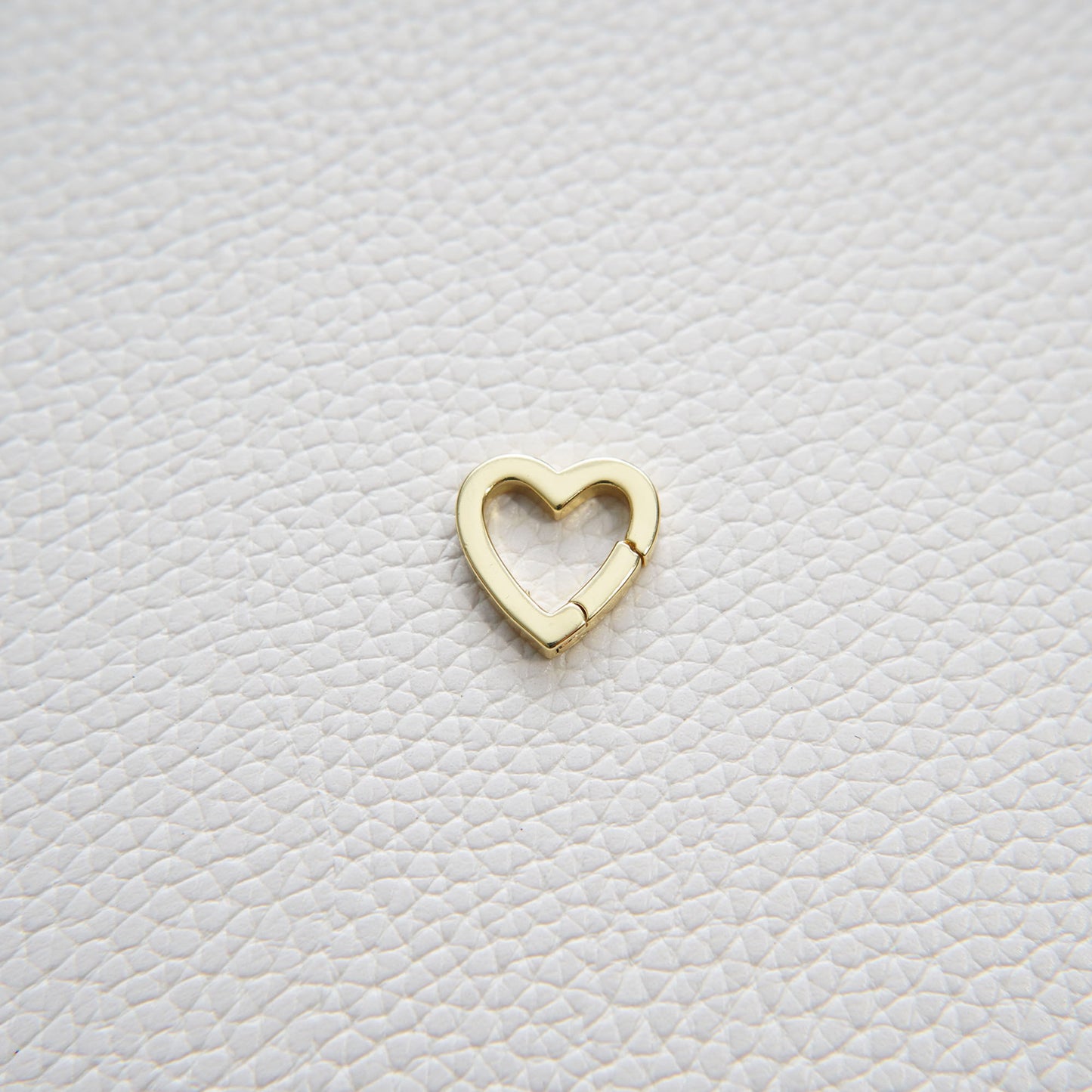 18K Gold Filled Gold Spring Gate Ring Heart Clasp,Push Clip Clasp,Spring Gate for Jewelry Making